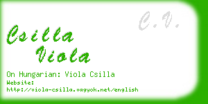 csilla viola business card
